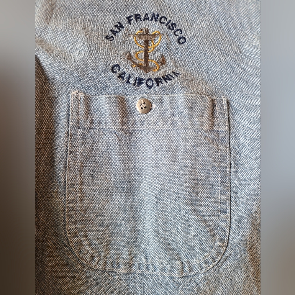 Denim shirt from San Francisco. Like new.
